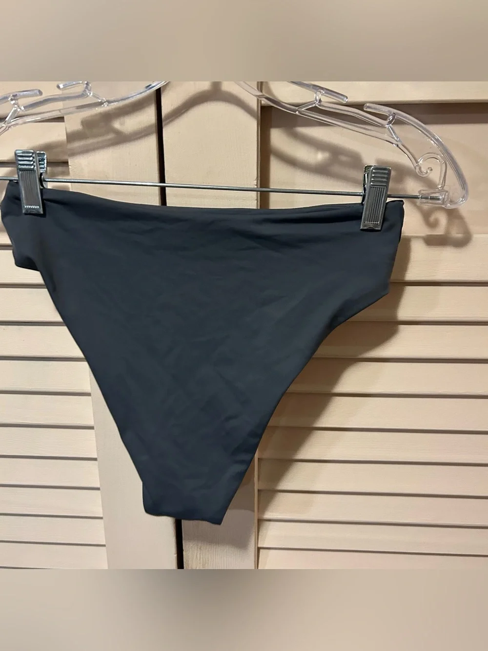 Skims Recycled Swim Mid Waist Bottom Gunmetal Gray Size Small